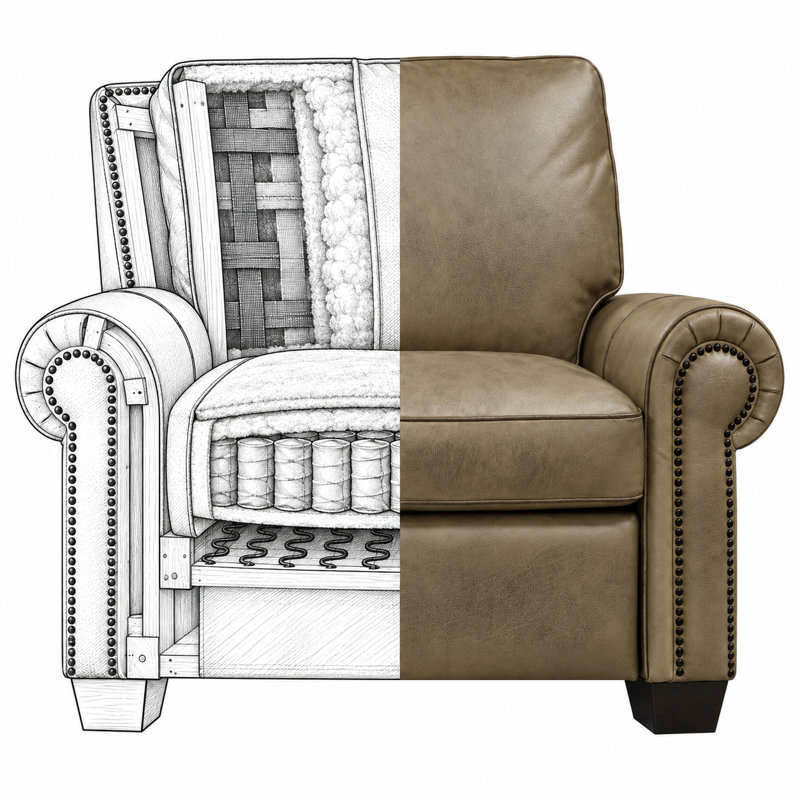 Valencia Recliner, Taupe
