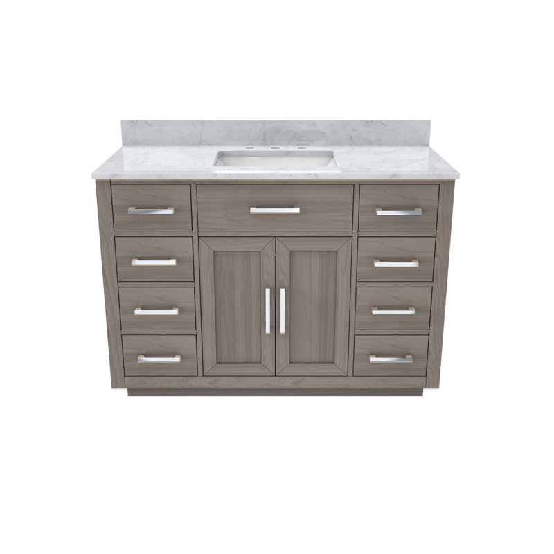 Dexterity 48" Single Bathroom Vanity Set, Gray Oak