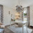 Xareni 9 - Light Smoked Glass Globe Cluster Chandelier