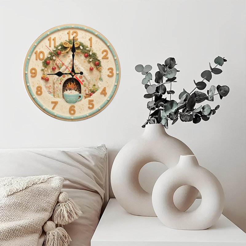 Horloge de Noël-Maison-pain d'épices-Maison
