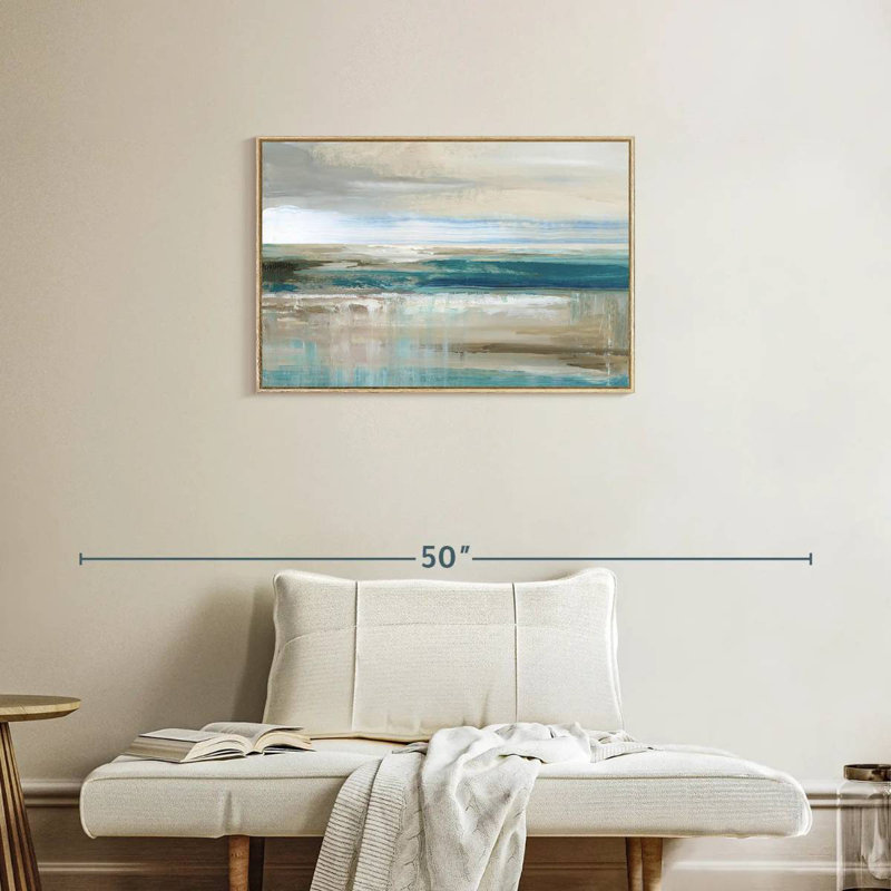 Mer de Kofi, Cadre flottant en bois naturel, 31 po x 21 po