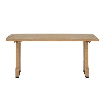 63" Rectangular Ash Dining Table, Compact To Accommodate 4 - 6, Waterproof , Easy Cleaning, Elegance For Apartments Design Fits And Charm Kitchens