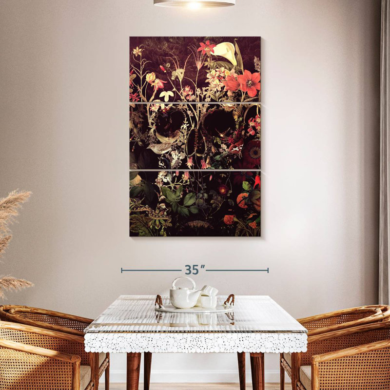 Harnek Bloom Skull, 50" H x 32" W