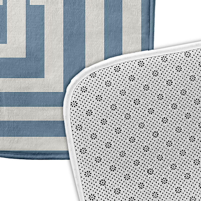 Microfiber Non-Slip Bath Mat, 17" W x 24" L, Blue