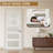 Primed 5-Lite Frosted Glass Solid Wood Double Slab Doors Without Frame and Hardware Kit-112256114
