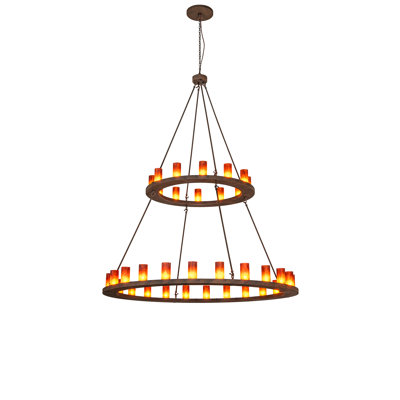 72" Wide Loxley 36 Two Tier Chandelier
