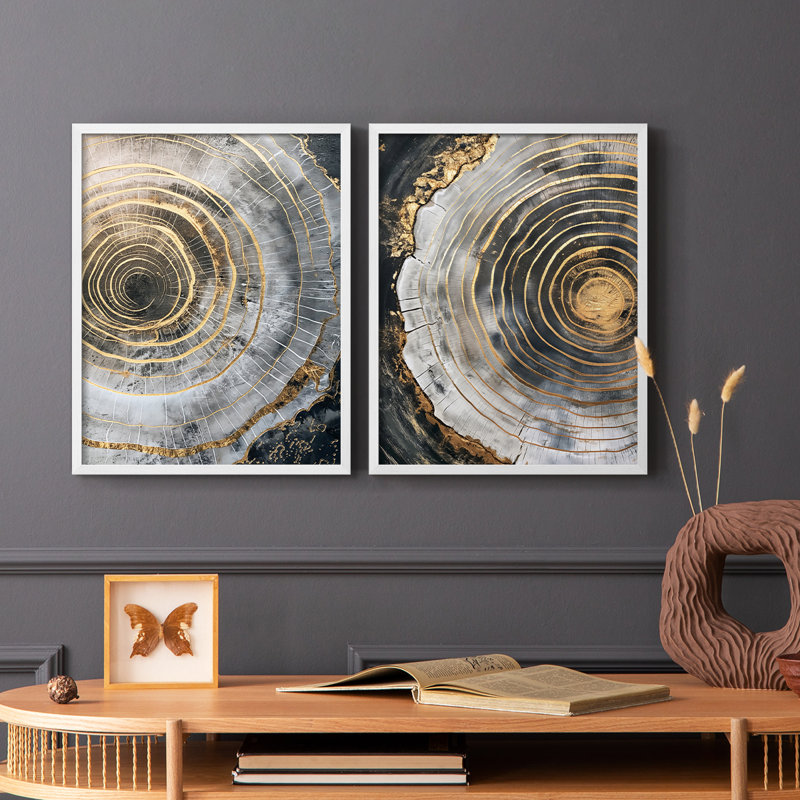 ABSTRACT Series CCLxxi - reproduction encadrée de qualité supérieure - prête à être accrochée - aucun clou requis - aucun clou requis