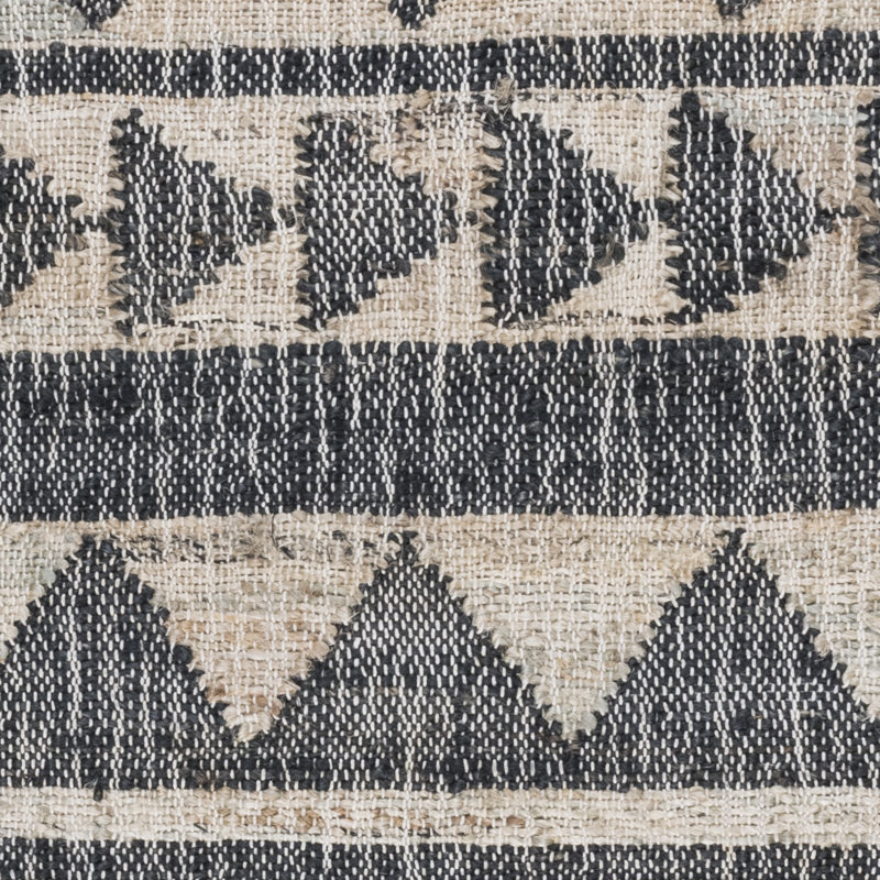 Camille Geometric Area Rug in Black/Beige, Rectangle 5' x 8'