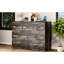 Lit avec station de charge, tiroir de rangement grand format, gris rustique, armoire pliable, station et rangement, bureaux à domicile-864276601-864276596