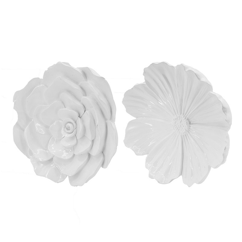 Plants & Flowers Wall Decor, White