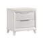 Ensemble de chambre à coucher, blanc, bois argenté, ensemble avec table de chevet-130623261-130623263