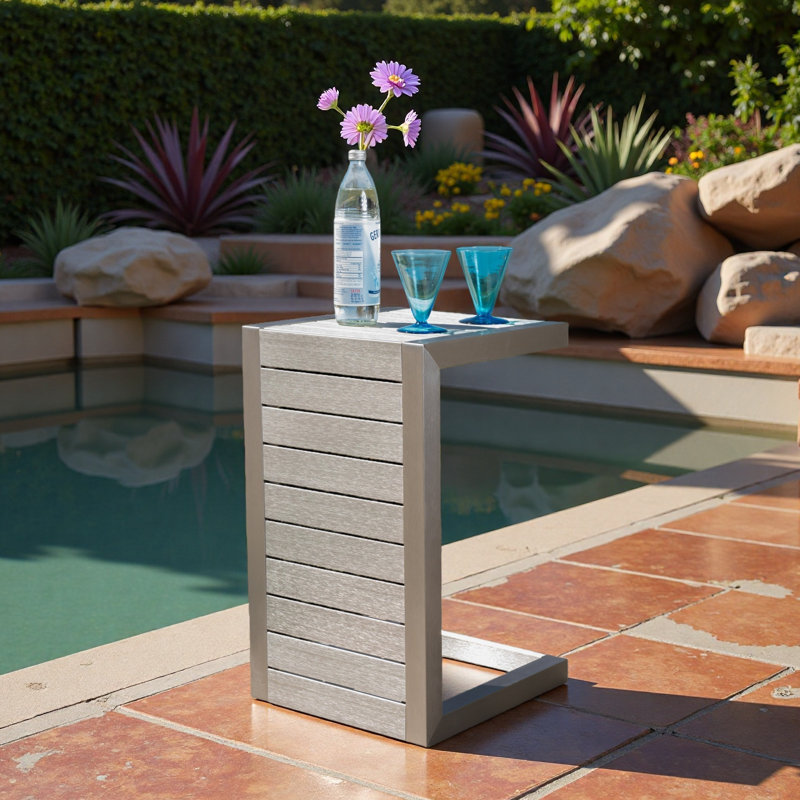 C-shaped Table, Silver