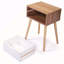 Ensemble de 2 tables de chevet, table de bout moderne avec tiroir, table d'appoint en bois pour le salon et la chambre à coucher, mobilier de maison, naturel