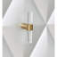 Armoire Kd Legs en argent avec tiroirs doublés de feutre et console en métal et champagne avec poignée en acrylique