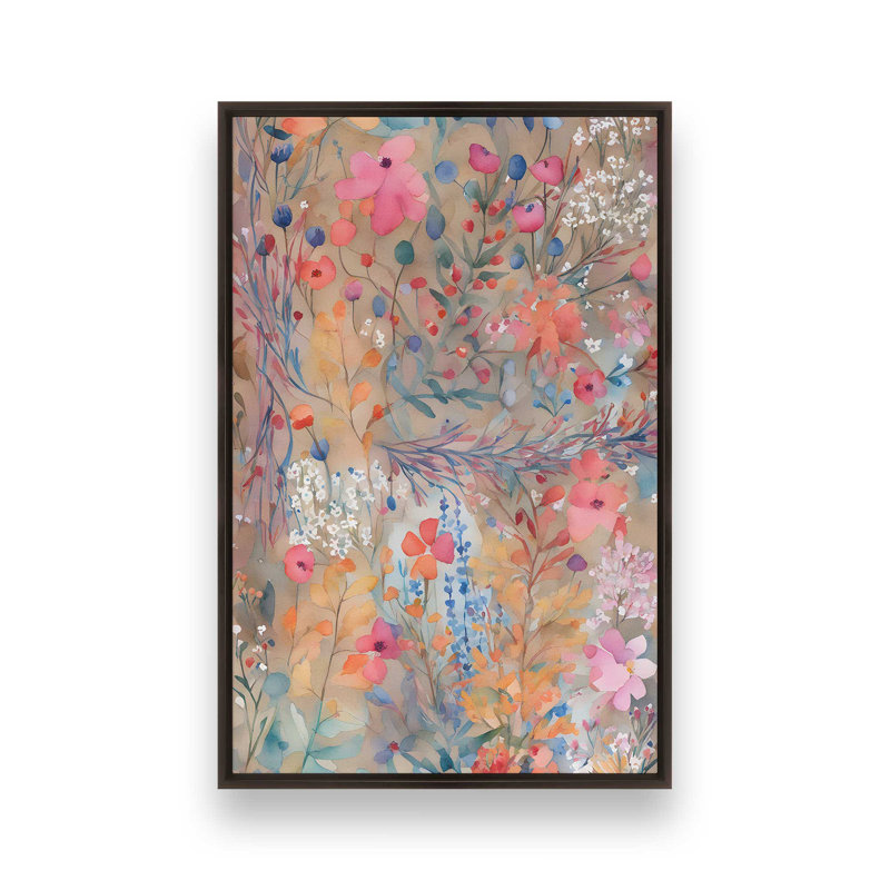 Rêverie de jardin, H 30,75 po x l 20,75 po, Impression encadrée sans passe-partout, Espresso