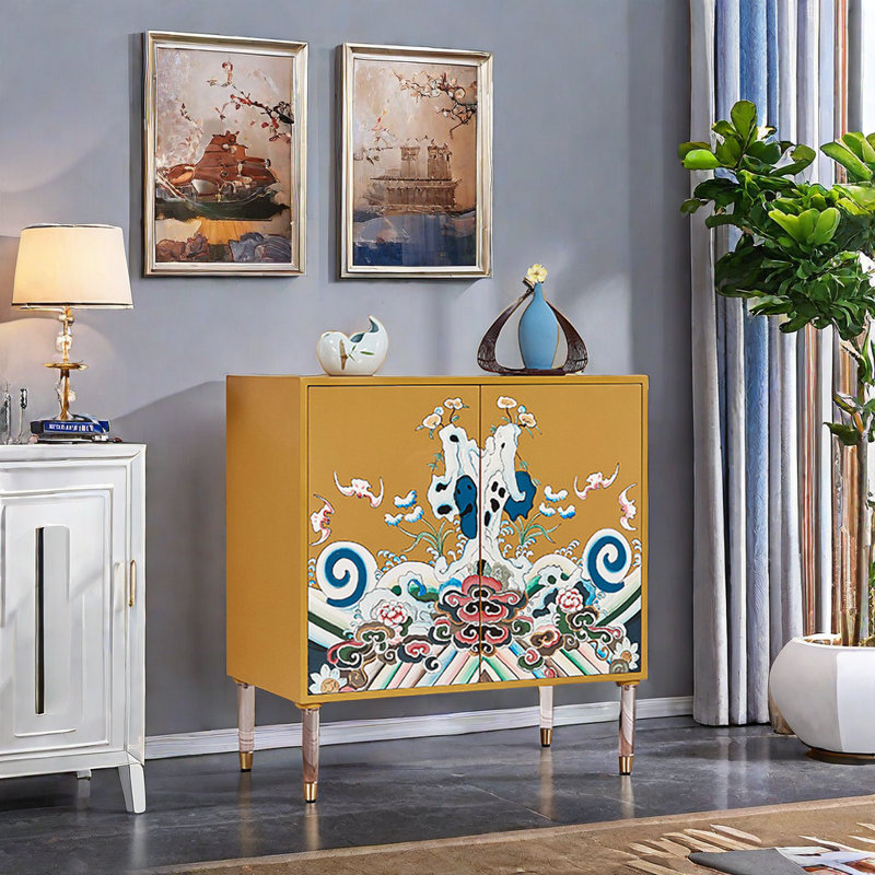 Armoire décorative peinte