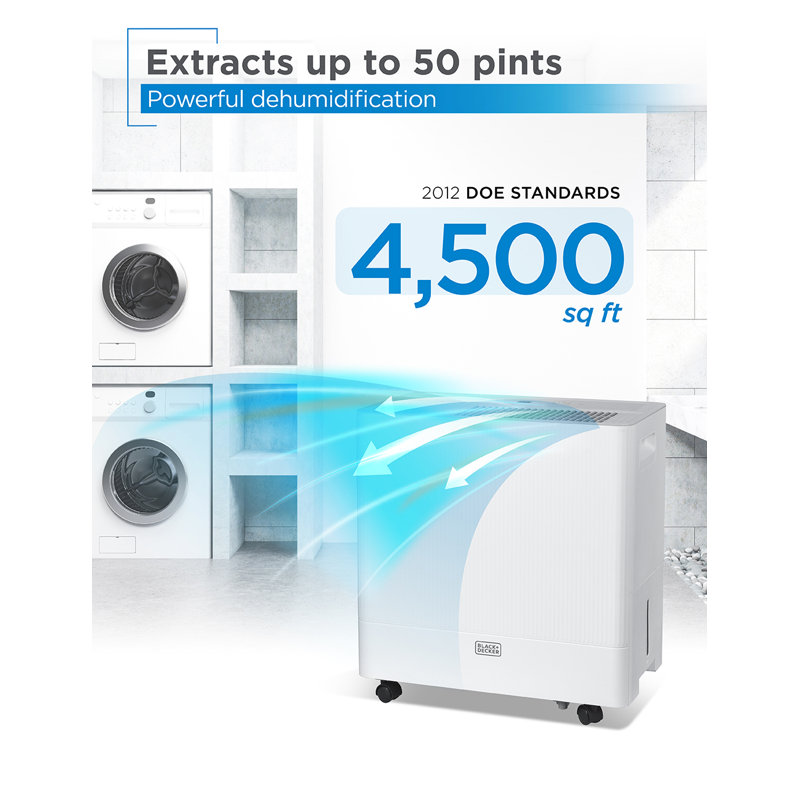 BDW Series  50 Pints Dehumidifier for Large Spaces and Basements, White