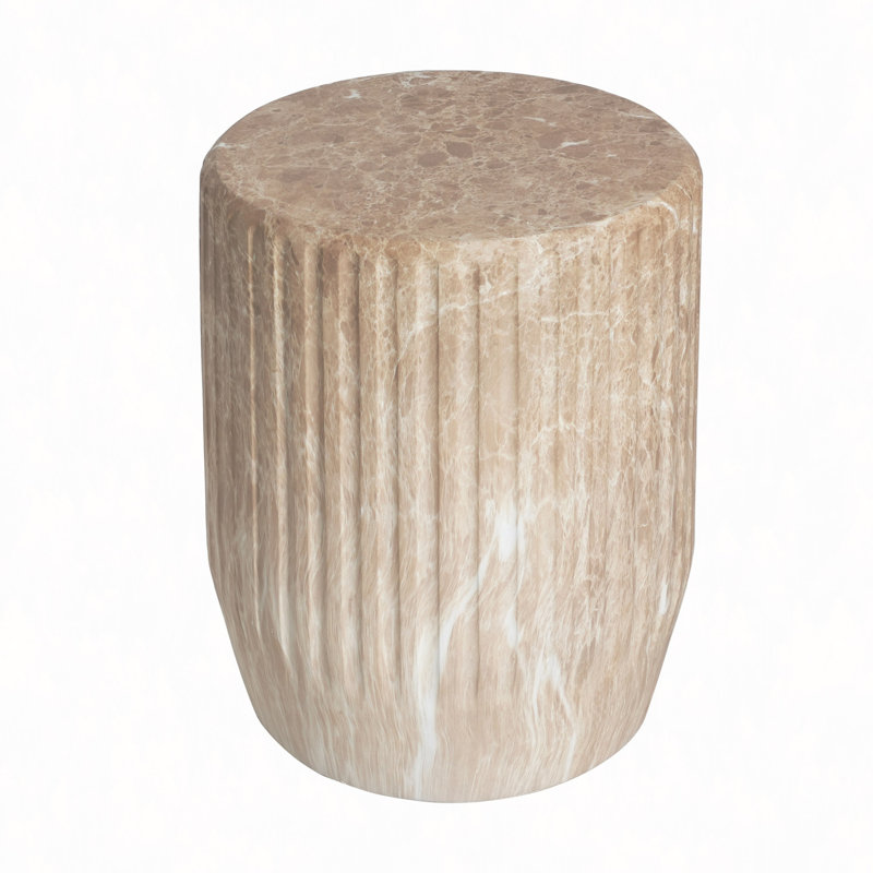 Outdoor Carved Side Table,Gold, Gold