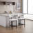Set of 2 Upholstered Bar Stools with Sturdy Metal Legs for Various Spaces-438359531