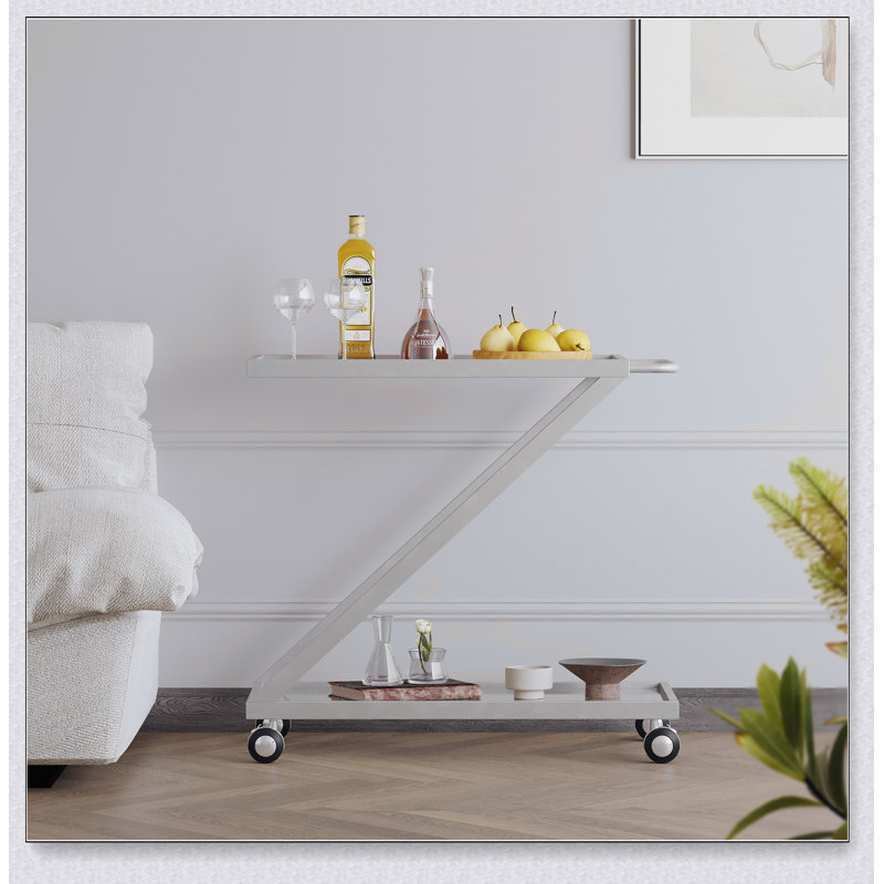 Stylish and Functional Bar Cart with Sturdy Construction for Entertaining and Display