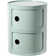 Modern Stackable Round Nightstand with Storage – 2-Tier Side Table Cabinet with Drawers