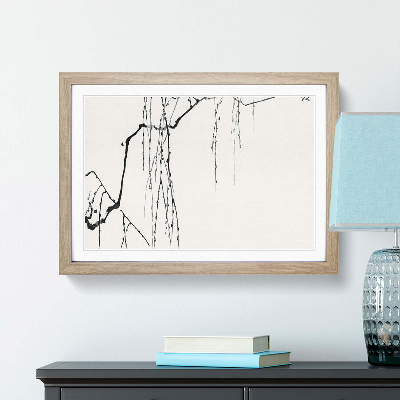 Tree Branches by Watanabe Seitei - Framed Print, 50cm H x 76cm W x 2cm D, Oak
