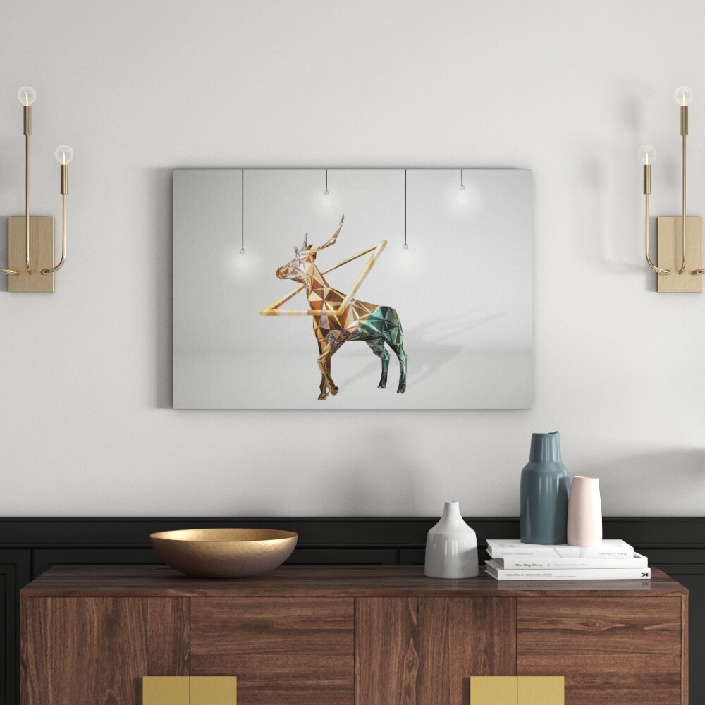 Leinwandbild Golden Deer