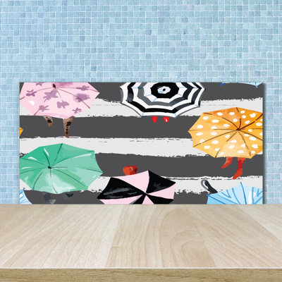 50cm W x 100cm L Glass Peel and Stick Panel