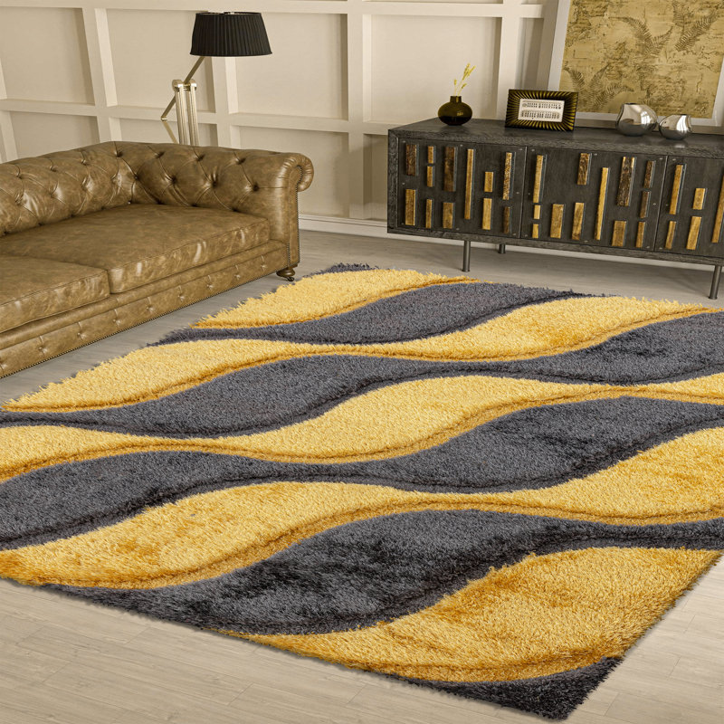 Darvon Geometric Shag Indoor / Outdoor Area Rug, Rectangle 200 x 290cm