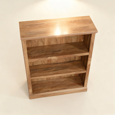 3-Shelf Bookcase With Adjustable Shelves, Stylish Storage Cabinet For Home Office, Living Room, And Corner Spaces