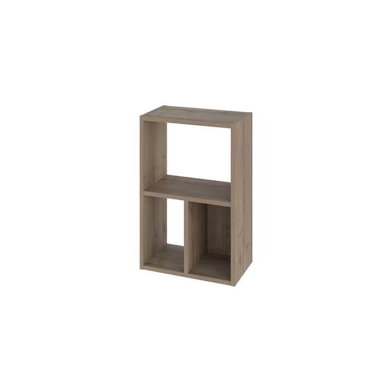 Sereta 68cm H x 44cm W Floating Bookcase, Dark Oak