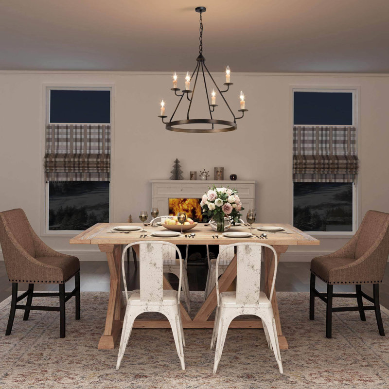 Lustre tambour 6 lumières façon bougie