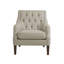 Fauteuil d'appoint Qwen à boutons capitonnés, beige-136386243
