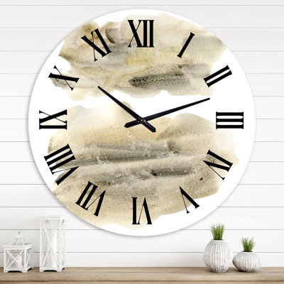Noires noires et beiges - horloge murale moderne