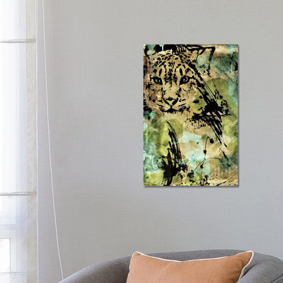 Leopard Ink 1 Piece Wrapped Canvas Painting