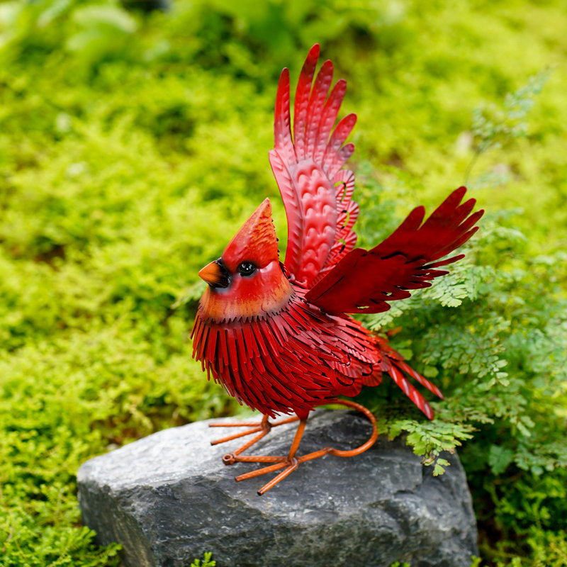 Statue de jardin en métal Cardinal Garden Decor - Cadeaux pour cadeaux de Noël