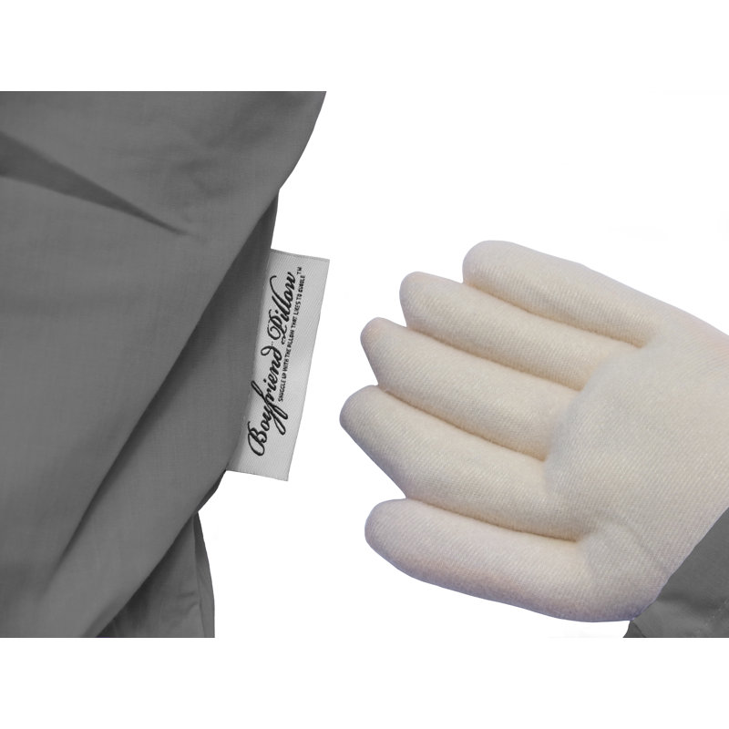 Coussin en coton Boyfriend, Gris
