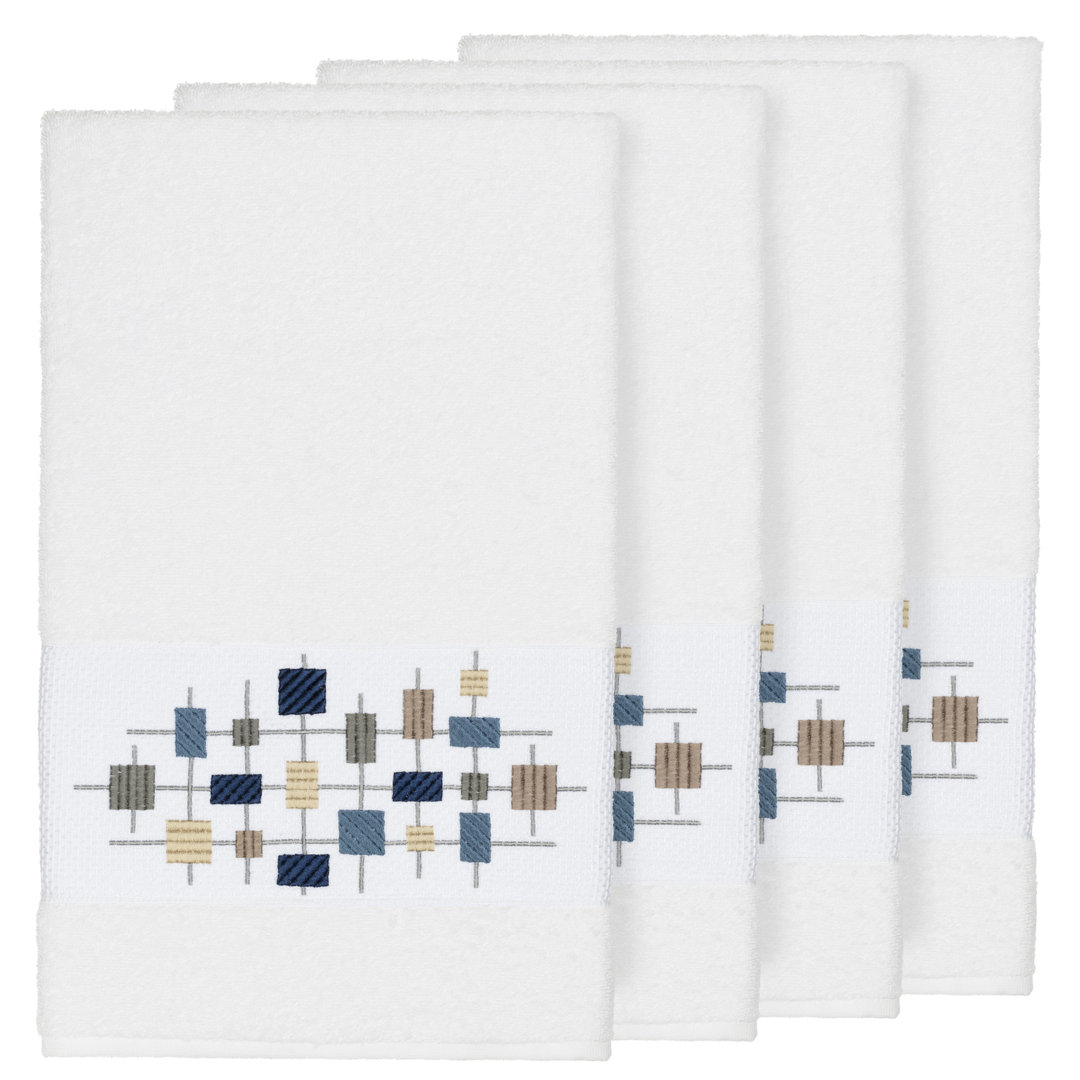 Khloe Turkish Cotton Midweight Bath Towel (Set of 4) Linum Home Textiles