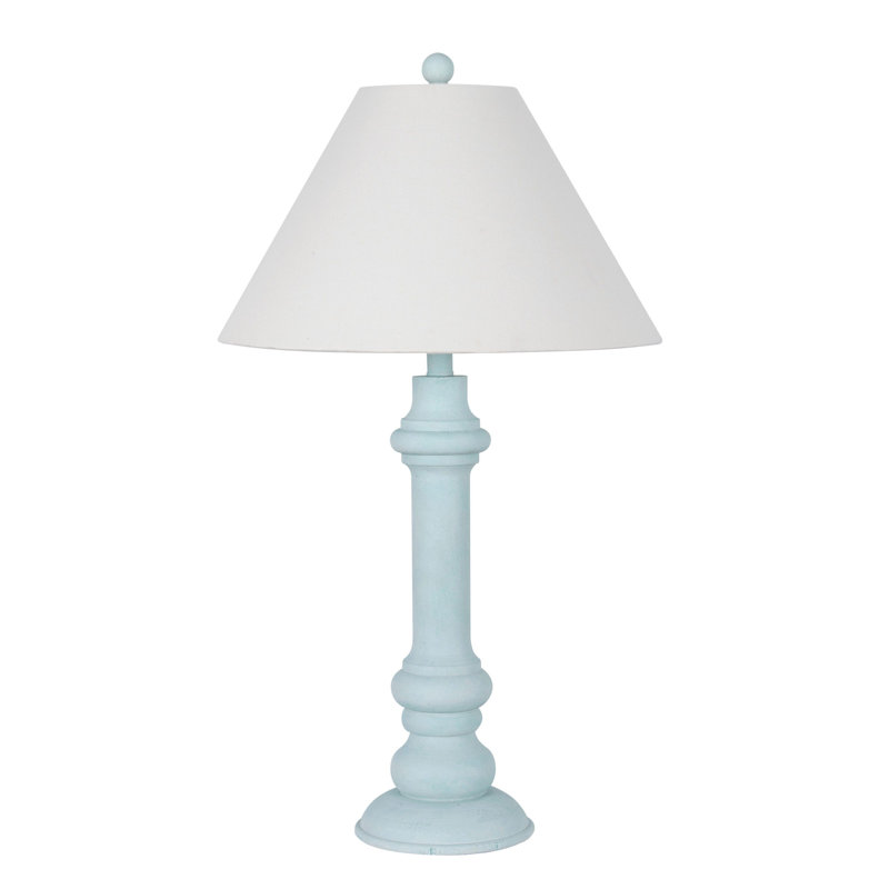 Diandre Resin Buffet Lamp, Light Blue