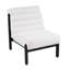Chaise d'appoint Living Fluffy blanche avec structure en bois massif noir