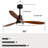 52 Inch Integrated LED Indoor Low Profile Ceiling Fan With Light And Remote Control For Patio Living Room-1972880224-1972880231