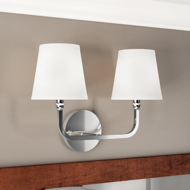 Éclairage pour meuble-lavabo à intensité variable Climsland, Nickel brossé, 2