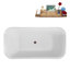 Baignoire autoportante 59 "avec drain interne Streamline-112235329