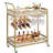 2 Tier Bar Carts With Wine Rack & Glass Holder For The Home