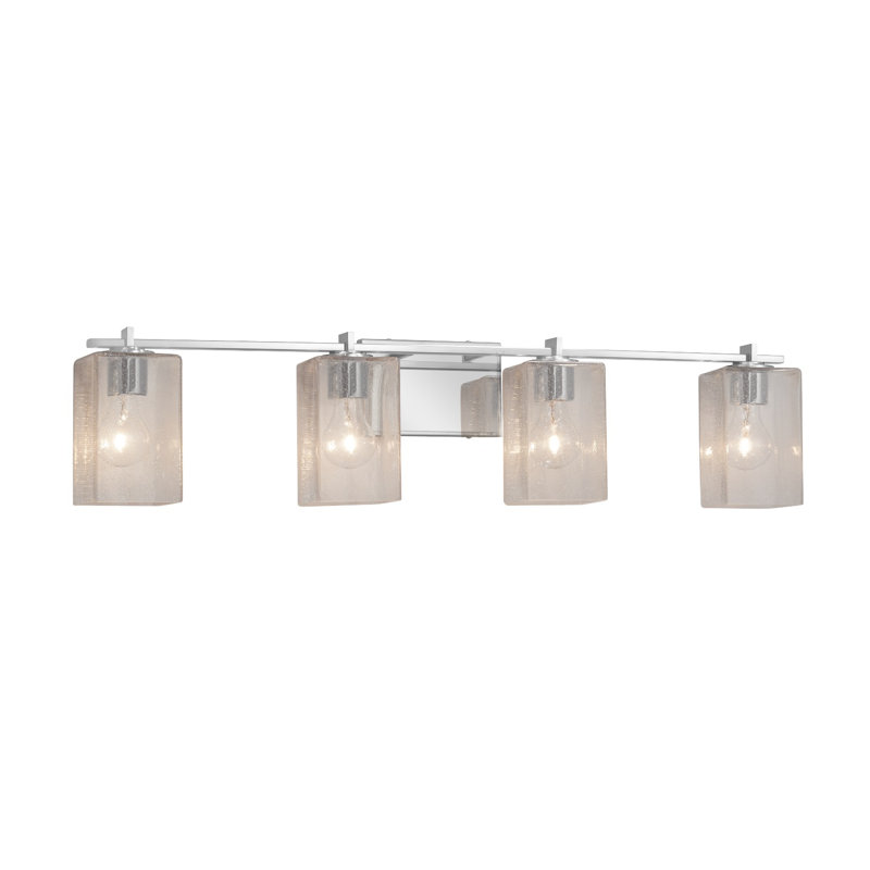 Casson 4 - Light Dimmable Vanity Light, Polished Chrome, Seeded, 100W E26