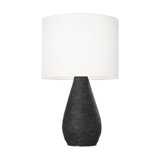 Ellen Degeneres Breccia 1 Light Bedroom Home Office Living Room Lamp With White Linen Shade
