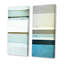 «Blue Meets Brown Modern Art III», ensemble de 2 peintures sur toiles-1736046222-1736046223