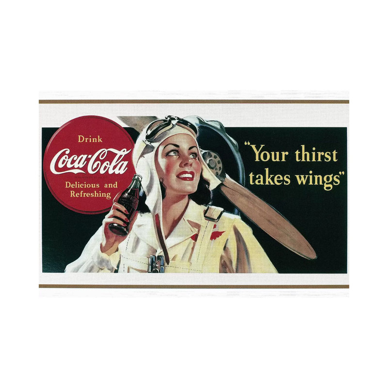 Coca-Cola, 1941 - Painting on Canvas, Wrapped Canvas, 66.04 cm H x 45.72 cm W x 1.91 cm D
