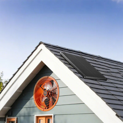 14 Inch Gable Mount Fan 1300 CFM Attic Exhaust Fan with Adjustable Thermostat