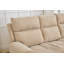 Canapé inclinable manuel en tissu beige à 3 places, canapé inclinable surdimensionné trois places avec sièges inclinables indépendants pour le salon, l’appartement et le cinéma maison au sous-sol-581035599